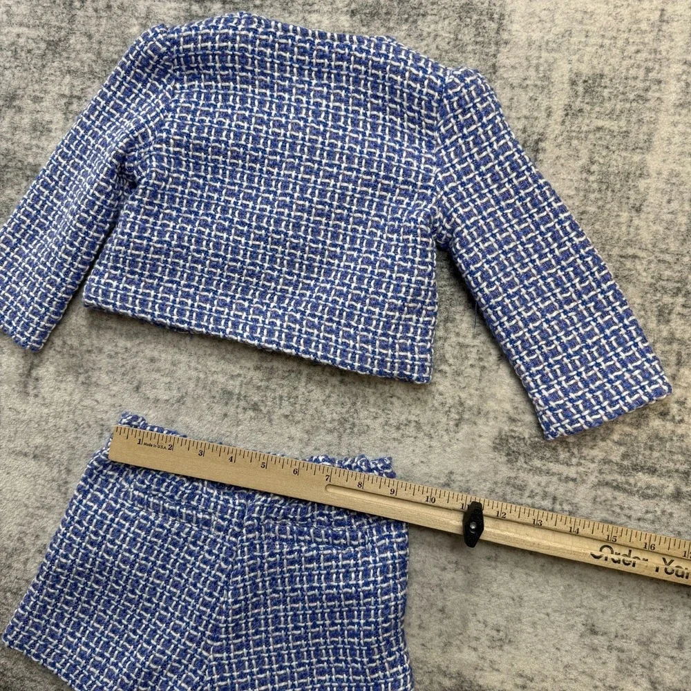 Janie and Jack Tweed Jacket Shorts Set Girls 12-18 MOS 2 Piece Preppy Old Money